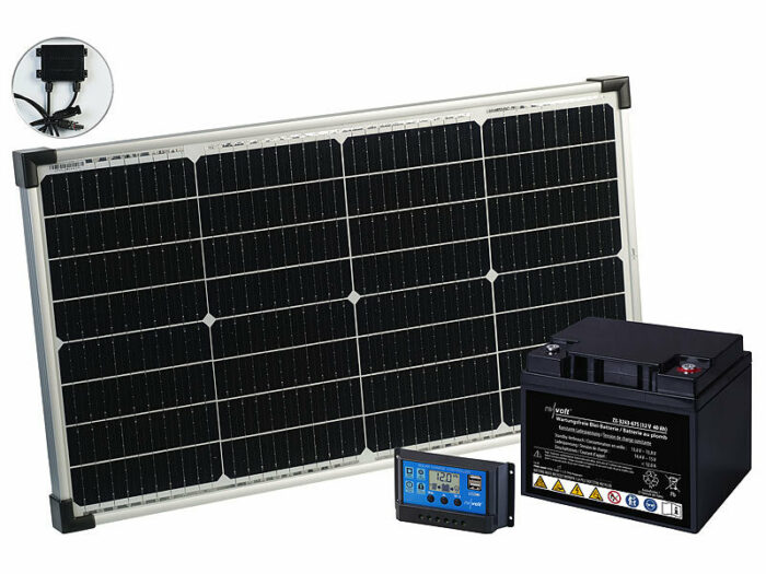 Revolt Kit panneau solaire mobile 60 W avec batterie et régulateur – Image 5
