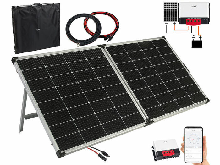 Revolt Régulateur de charge 20 A MPPT-90.app + panneau solaire 240 W et câbles – Image 6