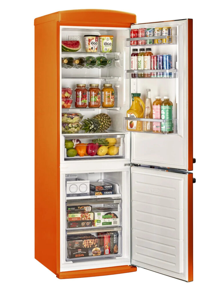 Unique Réfrigérateur Classic Rétro 24 po, 12 pi3 orange creamsicle UGP-340L O AC