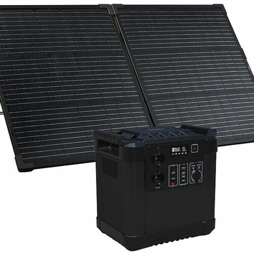 Revolt Panneau solaire 100 W et câble avec Batterie nomade HSG-1150