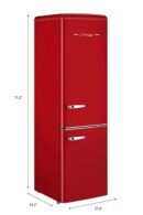 Unique Réfrigérateur Classic Rétro 9 pi³ à congélateur inférieur UGP-275L R AC