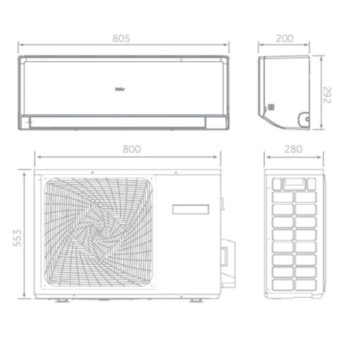 Haier Climatiseur Revive 2,5KW 9000Btu A++/A+ R32 WIFI avec Kit de Montage – Image 6