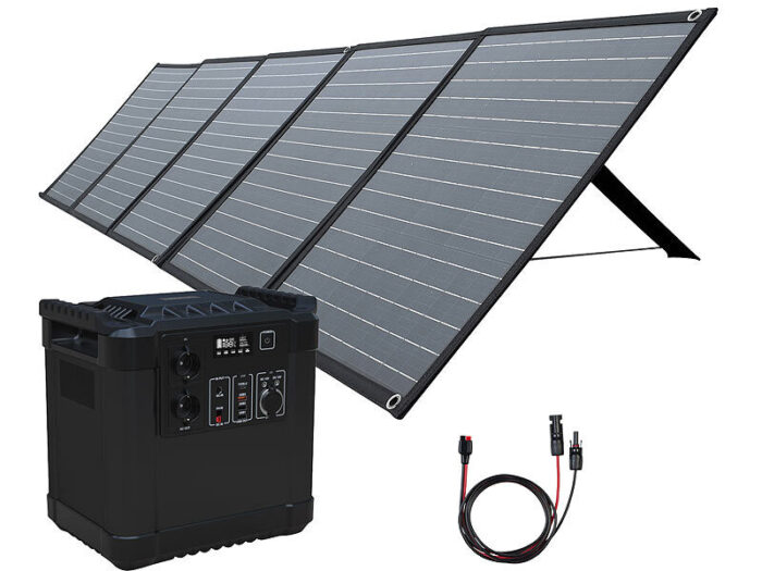 Revolt Batterie nomade HSG-1150 avec panneau solaire 200 W et câble