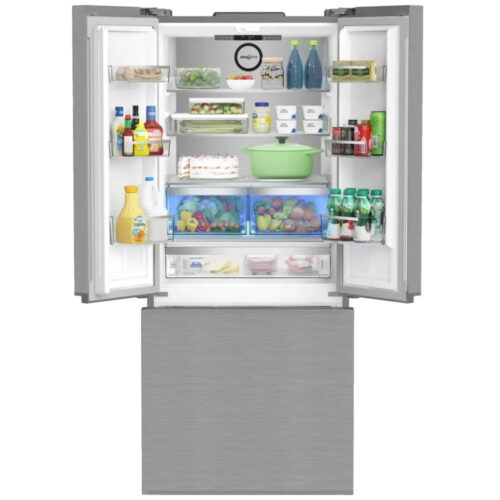 Blomberg Réfrigérateur à portes françaises BRFD21622SS, 30 po, Energy Star, 16,09 pi³