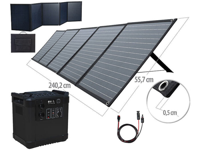 Revolt Batterie nomade HSG-1150 avec panneau solaire 200 W et câble – Image 8
