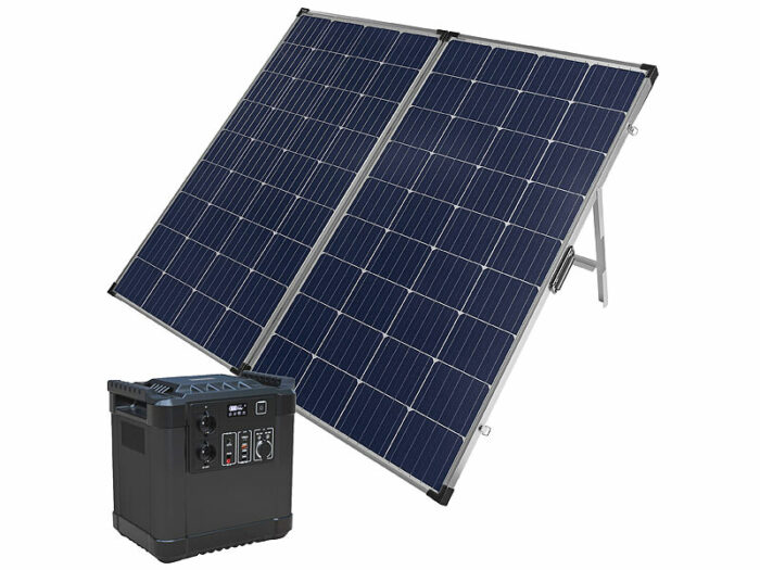 Revolt Panneau solaire pliable 260 W avec Batterie nomade 455 Ah