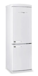 Unique Réfrigérateur Classic Rétro 24 po congélateur inférieur blanc guimauve UGP-340L W AC