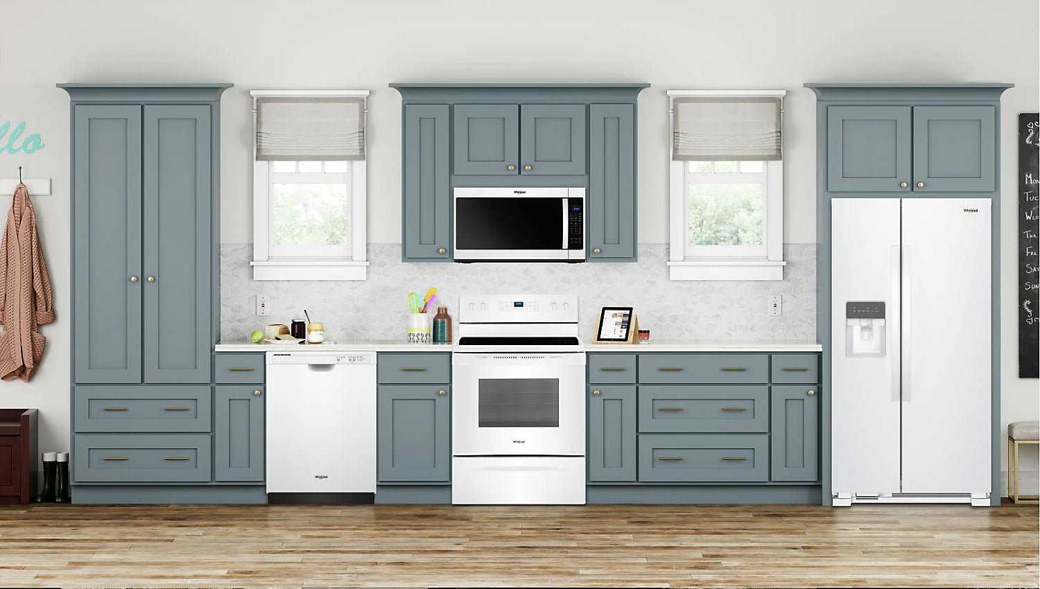 Whirlpool Réfrigérateur 25 pi³, 36 po à compartiments juxtaposés blanc WRS335SDHW – Image 2