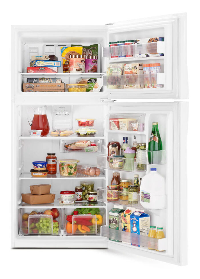 Whirlpool Réfrigérateur 19,2 pi³, 30 po à congélateur supérieur blanc WRT519SZDW – Image 2