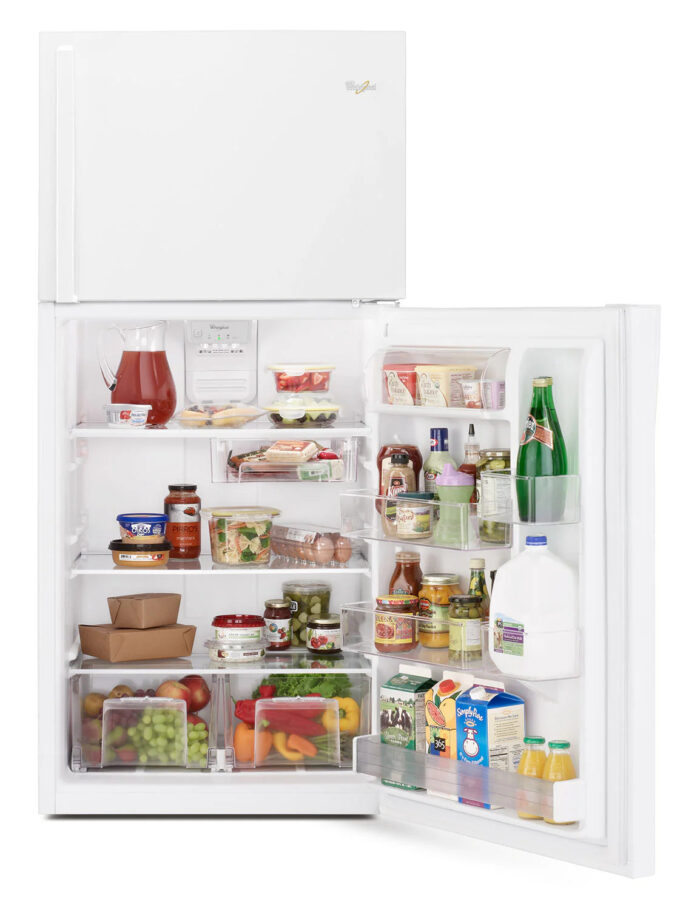 Whirlpool Réfrigérateur 19,2 pi³, 30 po à congélateur supérieur blanc WRT519SZDW – Image 3