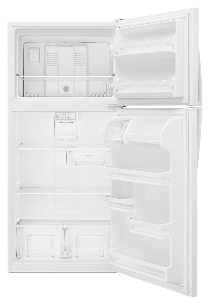 Whirlpool Réfrigérateur 18,2 pi³, 30 po à congélateur supérieur blanc WRT318FZDW – Image 2