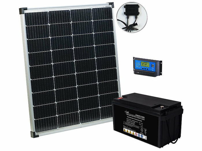 Revolt Kit panneau solaire 110 W avec batterie 80Ah et régulateur 40 A