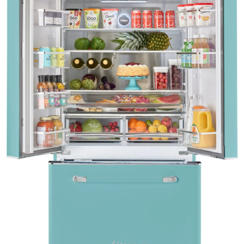 Unique Réfrigérateur Classic Rétro 36 po Turquoise brume marine UGP-595L T AC