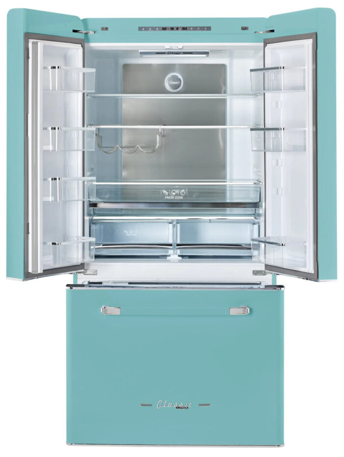 Unique Réfrigérateur Classic Rétro 36 po Turquoise brume marine UGP-595L T AC – Image 7