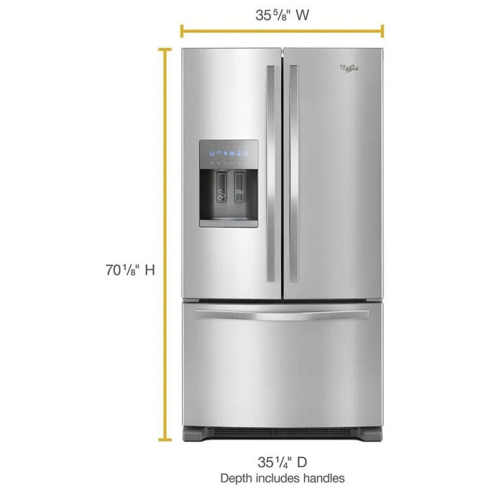 Whirlpool Réfrigérateur WRF555SDFZ, 36 po, ENERGY STAR, 24,7 pi³, distributeur d'eau (extérieur) – Image 11