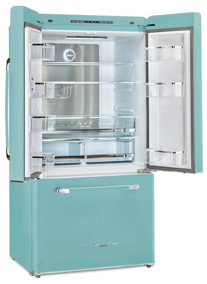 Unique Réfrigérateur Classic Rétro 36 po Turquoise brume marine UGP-595L T AC – Image 11